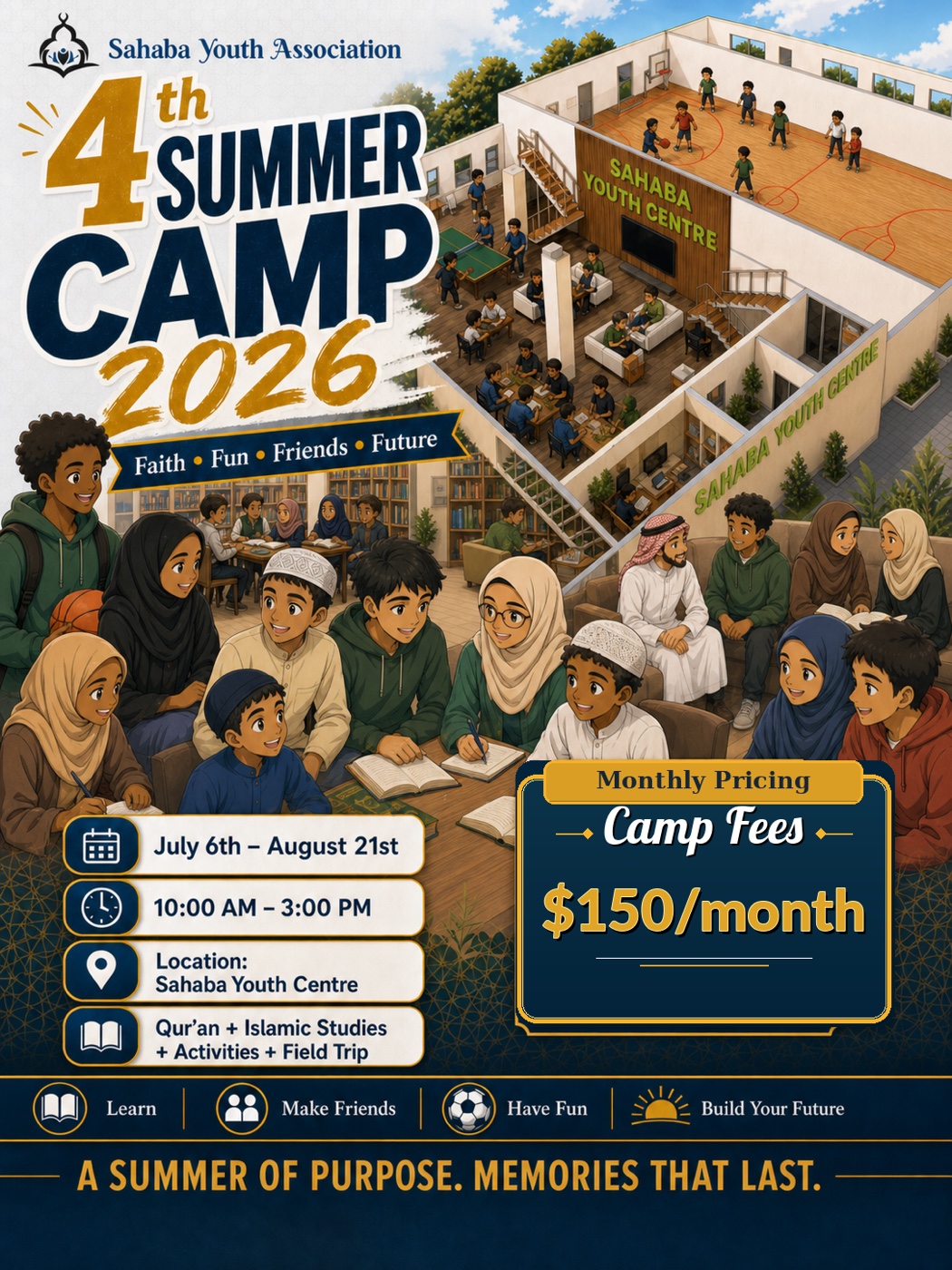 Sahaba Youth Centre Summer Camp poster